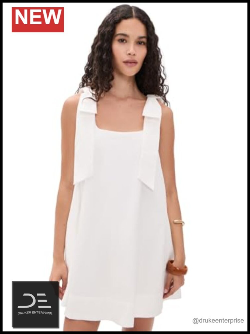 Poplin Bow Sleeveless Mini Dress
